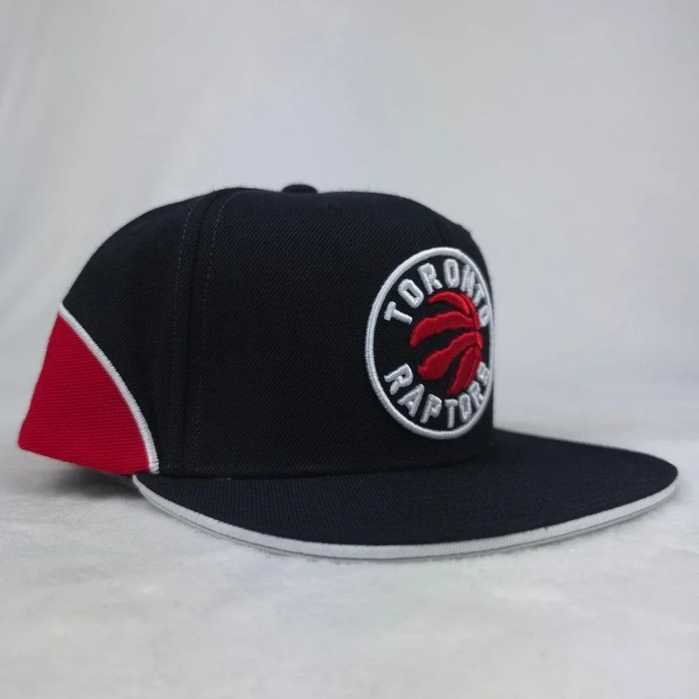 Toronto Raptors Mitchell & Ness‎ NBA Snapback Hat Cap 3D Logo Black Red New
